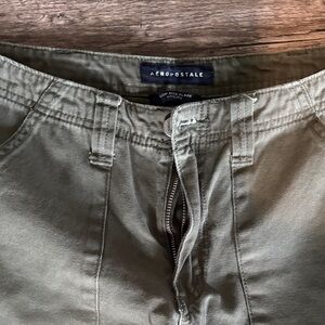 Aeropostale Olive Green Boot Cut Utility Pants